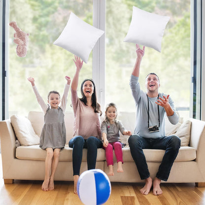 20X20 Pillow Inserts, Set of 2, White – Indoor Decorative Throw Pillows for Bed, Sofa & Couch – Soft, Supportive & Fluffy Cushion Inserts