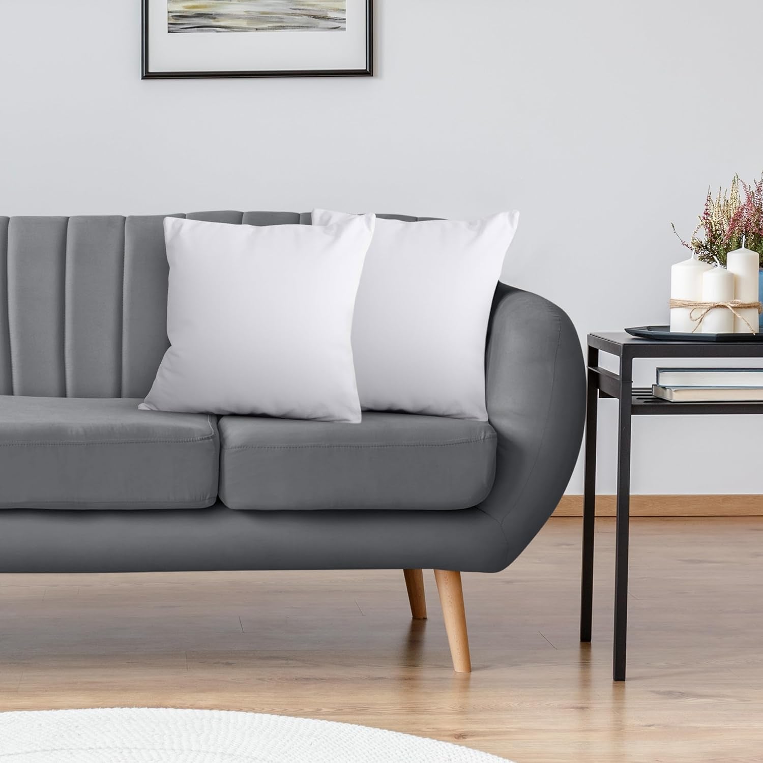 20X20 Pillow Inserts, Set of 2, White – Indoor Decorative Throw Pillows for Bed, Sofa & Couch – Soft, Supportive & Fluffy Cushion Inserts